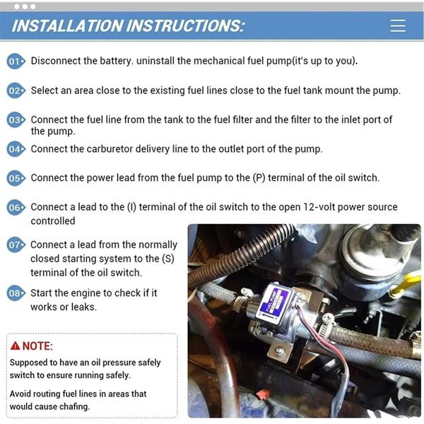 Imagem de Bomba de Combustível Universal 12V para Carro - Gasolina e Diesel (EP500, FP-1010-G)