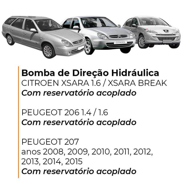 Imagem de Bomba de Direção Hidráulica Peugeot 206 e 207 Citroen Xsara - Indisa