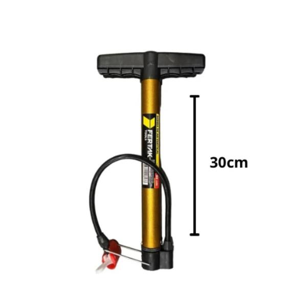 Imagem de Bomba de Encher Pneu de Bicicleta Manual Bike Bola Moto Carro 30cm e 50cm Com Bico