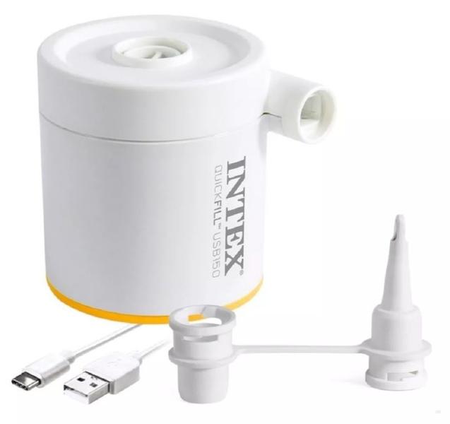 Imagem de Bomba de Inflar Elétrica USB Intex Mini Quick Fill 150 com 2 bicos 66616