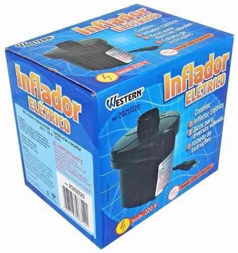 Bomba de Inflar Elétrica Western 220v Inflador para colchão piscina bote bóia pula pula Imagem de Bomba de Inflar Elétrica Western 220v Inflador para colchão piscina bote bóia pula pula