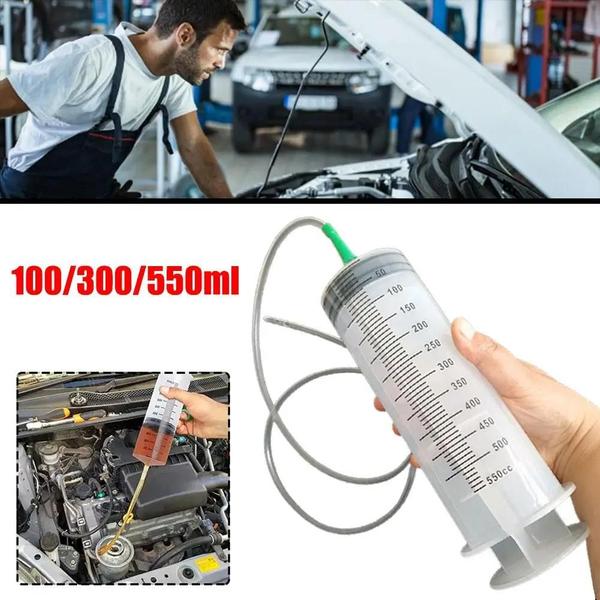 Imagem de Bomba de Óleo com Seringa de Grande Capacidade (100/300/550ml) e Mangueira de 1m