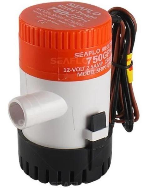 Bomba De Porão 750 Gph 12v + Automático Barco Lancha Veleiro - Seaflo Imagem de Bomba De Porão 750 Gph 12v + Automático Barco Lancha Veleiro