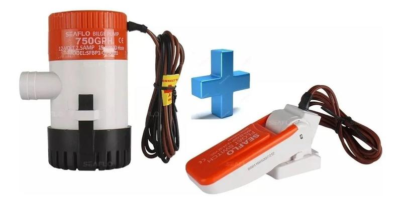 Bomba De Porão 750 Gph 12v + Automático Barco Lancha Veleiro - Seaflo Imagem de Bomba De Porão 750 Gph 12v + Automático Barco Lancha Veleiro