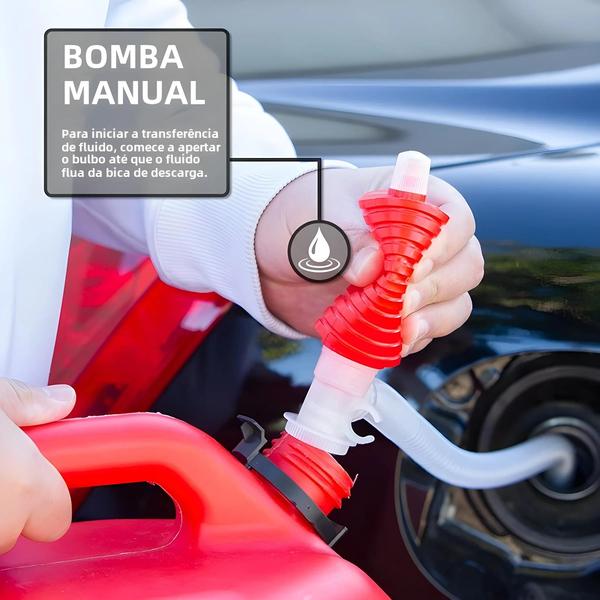 Imagem de Bomba De Transferência De Combustível De Gasolina Diesel, Sifão Manual De Óleo Com Ventosa Para