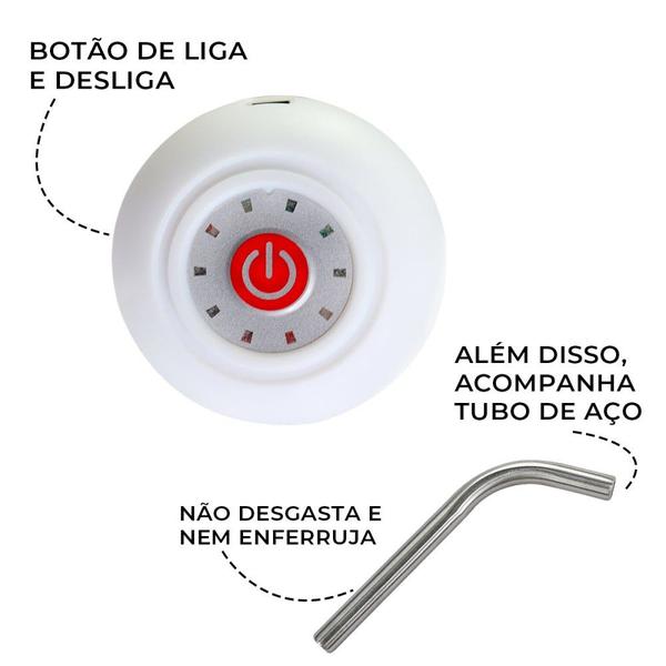 Imagem de Bomba Elétrica De Galão Universal Com Carregamento USB para Galão Garrafão de Água p/ Casa Escritório Consultório