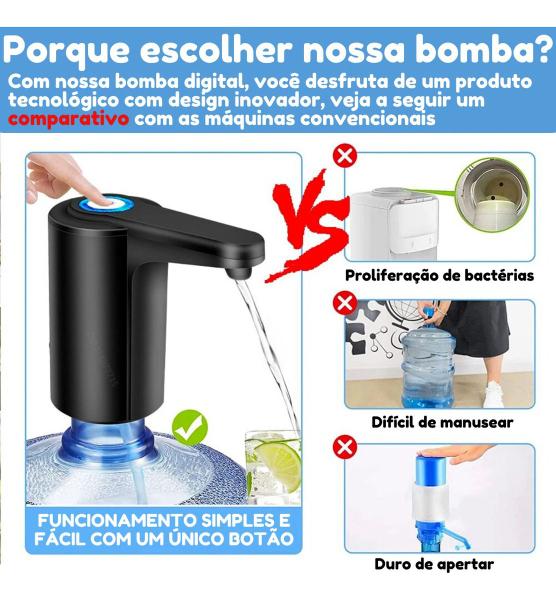 Imagem de Bomba Elétrica P/ Galão De Água Dispenser Automático Bivolt