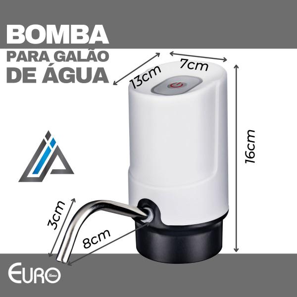 Imagem de Bomba Eletrica para Galão de Água com Bico de Aço Inox