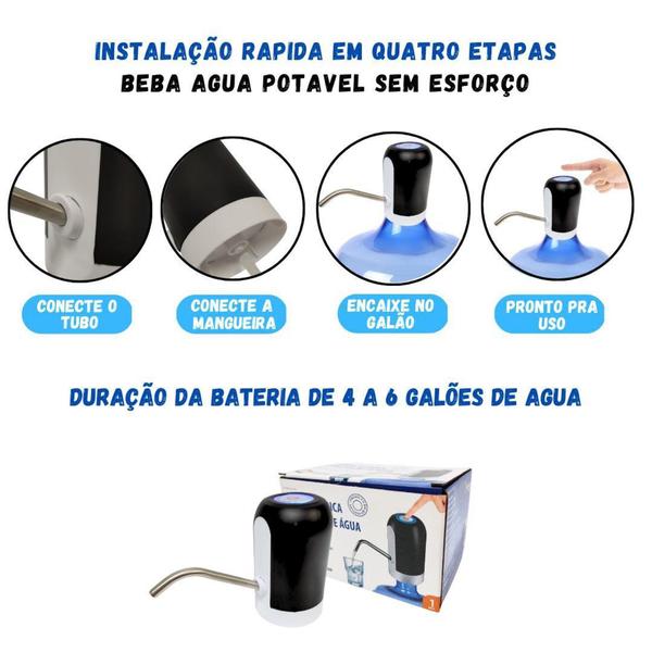 Imagem de Bomba Elétrica Recarregável P/ Galão de Agua Quality House