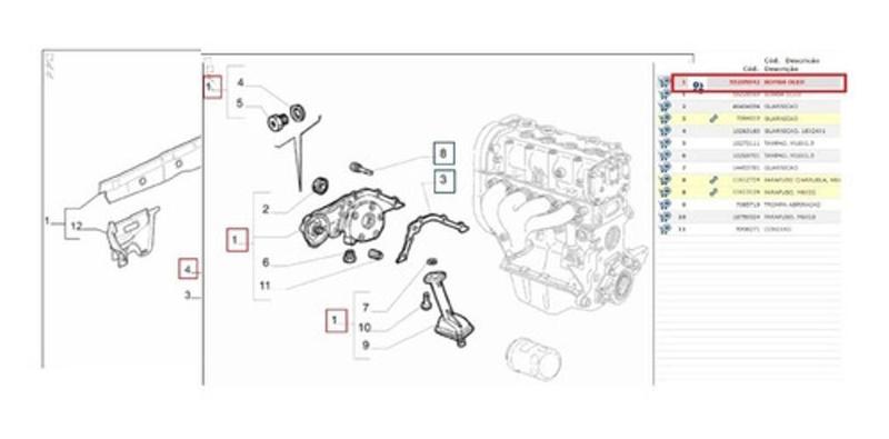 Imagem de Bomba Óleo Fiat Palio Doblo Siena Novo Uno Original 55205942