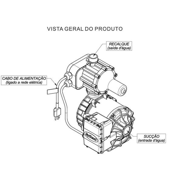 Imagem de Bomba Pressurizadora De Água Syllent Impulse 1/2CV (370W) 220V + Pressostato Druck