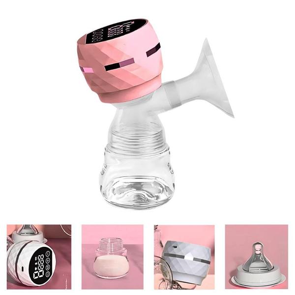 Imagem de Bomba Rosa Extratora de Leite Bivolt Recarregável USB