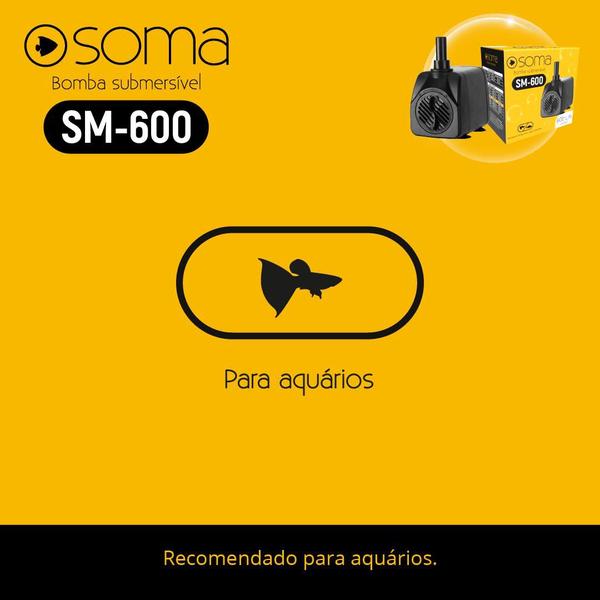 Imagem de Bomba sub soma aquarios sm- 600 (600 l/h) 127v