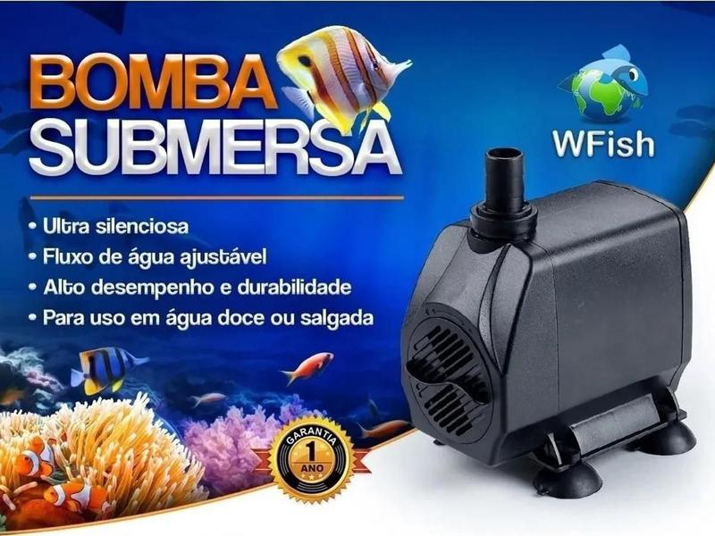 Imagem de Bomba Submersa 220V - Silenciosa - 220l/h