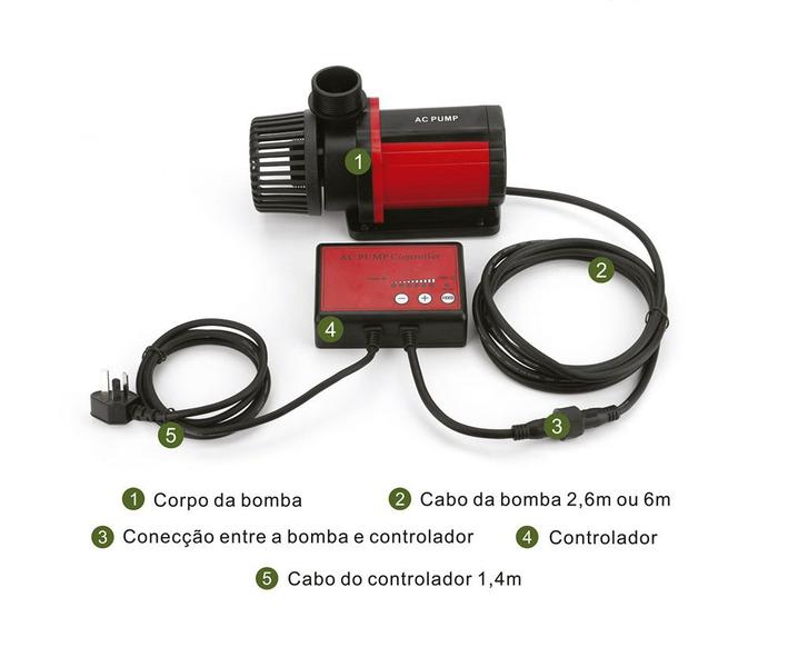 Imagem de Bomba Submersa Ocean Tech AC Pump 20000 - Contr Vazão Eletr