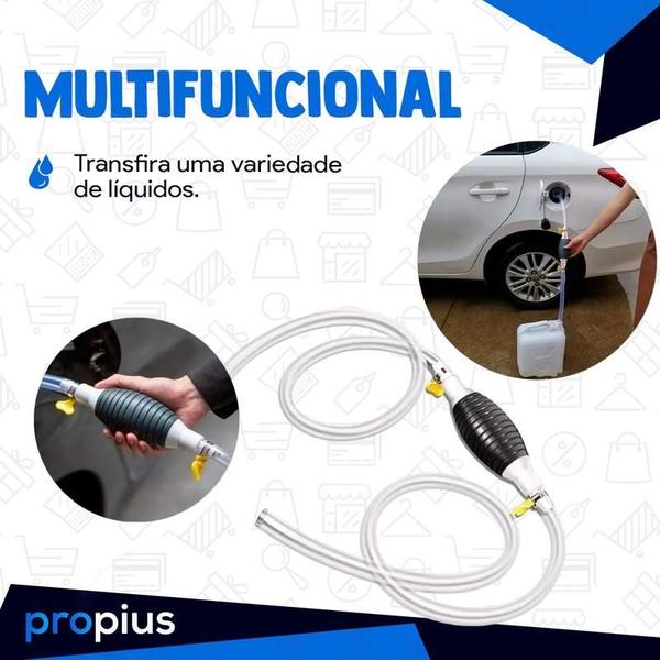 Imagem de Bomba Sucção Transferência Líquidos Gasolina Manual Motor