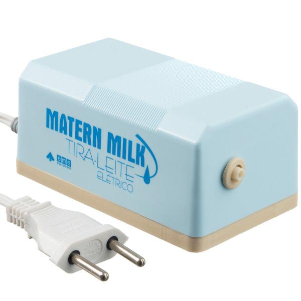 Imagem de Bomba tira leite elétrico 110 V Azul - Matern Milk + 5 Copos