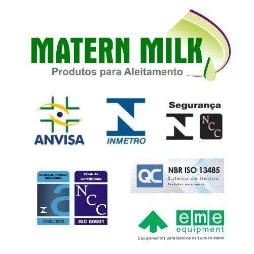 Imagem de Bomba tira leite elétrico 110 V Rosa - Matern Milk +5 Copos
