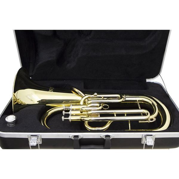 Imagem de Bombardino Euphonium 3 Pistos EP 200 Laqueado Dourado com Case New York