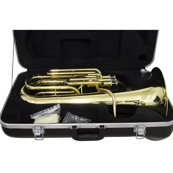 Imagem de Bombardino Euphonium 4 Pistos EP 240 Laqueado Dourado com Case New York