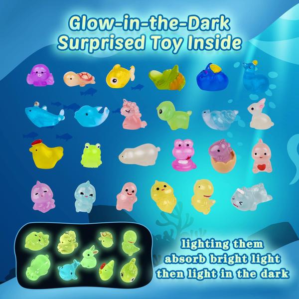 Imagem de Bombas de banho BYGGVIR para crianças com brinquedo Glow in The Dark x24