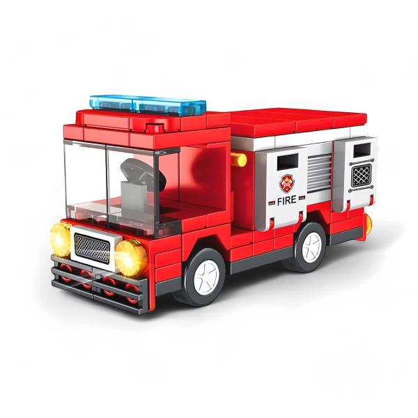 Imagem de Bombeiros com 100 Peças Lego Brinquedo Blocos de Montar