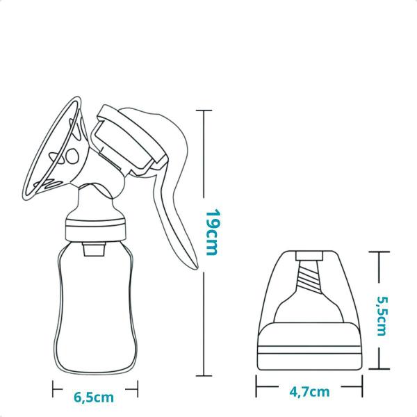 Imagem de Bombinha Coletor De Tirar Leite Extrator Manual