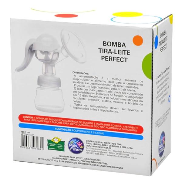 Imagem de Bombinha Tira Leite Perfect Extrator Leite Materno Bpa Free - Pais E Filhos