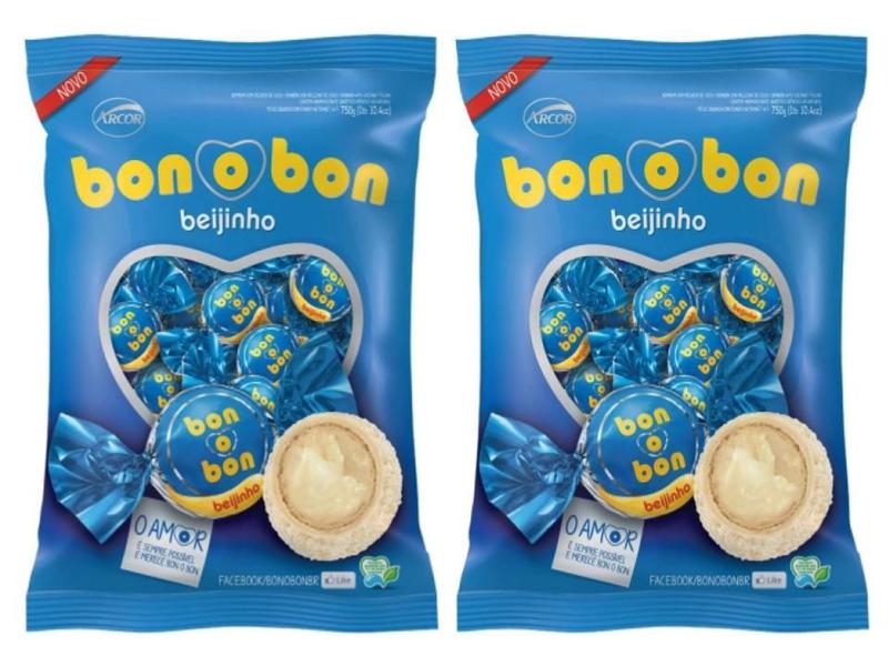 Imagem de Bombom Bonobon Pacote 750g C/50 unids - 2 Pacotes