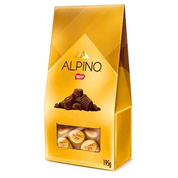 Imagem de Bombom Chocolate Alpino Bag Ao Leite NESTLÉ 3cx c/ 195g cada