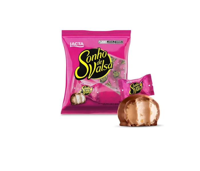 Bombom Chocolate Sonho de Valsa Lacta Kit 10 Pacotes de 1kg Imagem de Bombom Chocolate Sonho de Valsa Lacta Kit 10 Pacotes de 1kg
