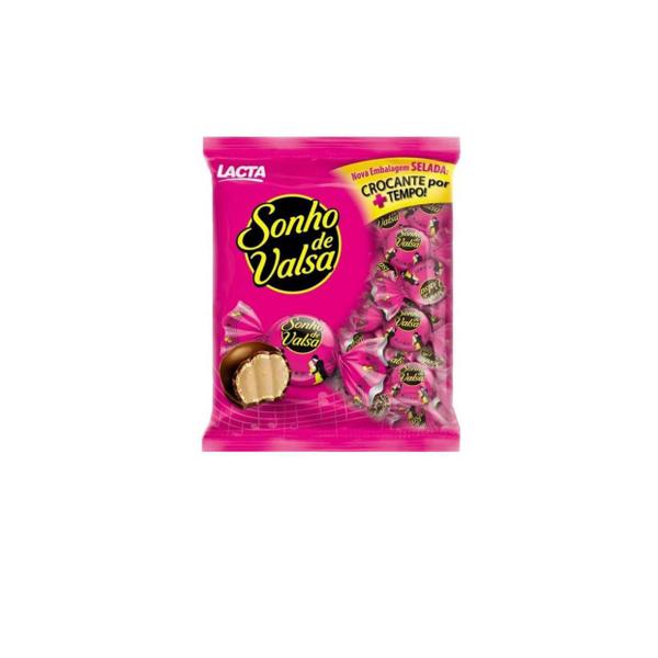 Bombom Chocolate Sonho de Valsa Lacta Kit 10 Pacotes de 1kg Imagem de Bombom Chocolate Sonho de Valsa Lacta Kit 10 Pacotes de 1kg