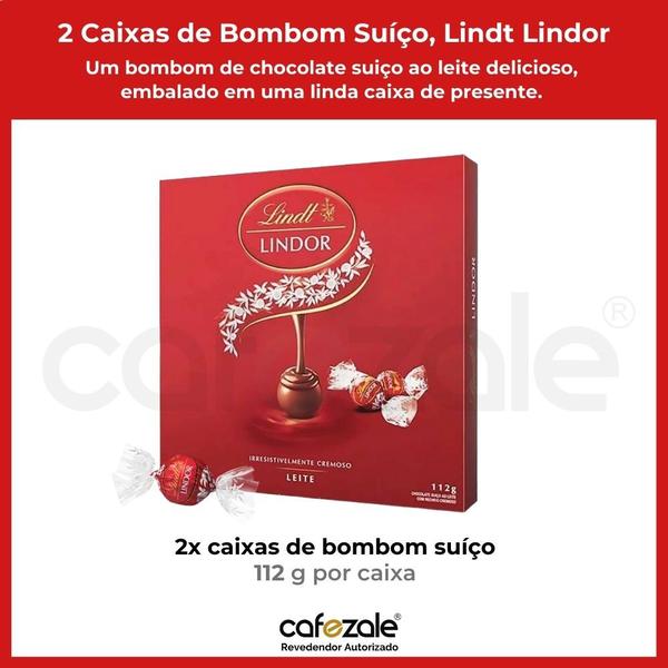 Bombom de Chocolate Suiço Lindt Lindor, 2 Caixas de 112g Imagem de Bombom de Chocolate Suiço Lindt Lindor, 2 Caixas de 112g