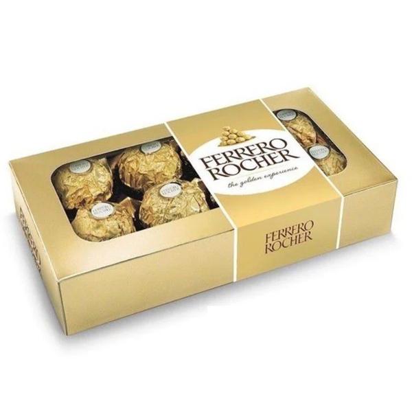 Imagem de Bombom FERRERO ROCHER 100g 8 bombons (3 Caixas)