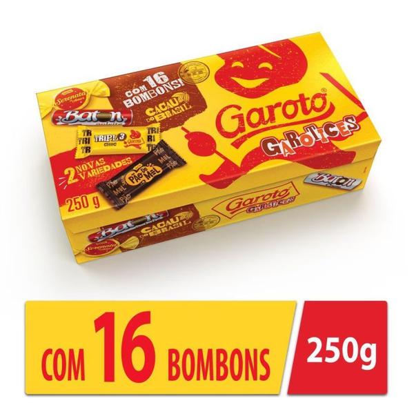 Bombom GAROTO Sortido Caixa 250g Imagem de Bombom GAROTO Sortido Caixa 250g