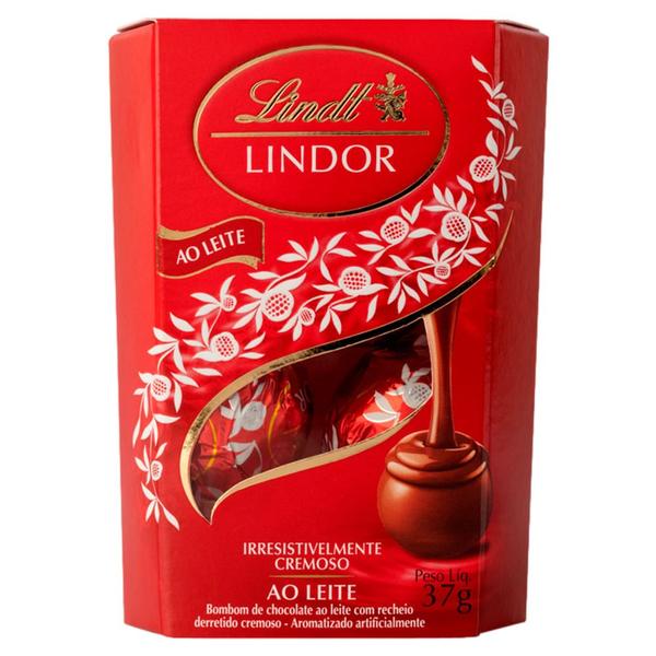 Imagem de Bombom Lindt Lindor ao Leite Recheio Cremoso 37g