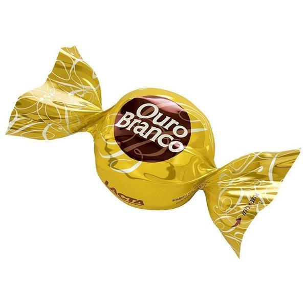Bombom Ouro Branco Lacta - 1kg Imagem de Bombom Ouro Branco Lacta - 1kg