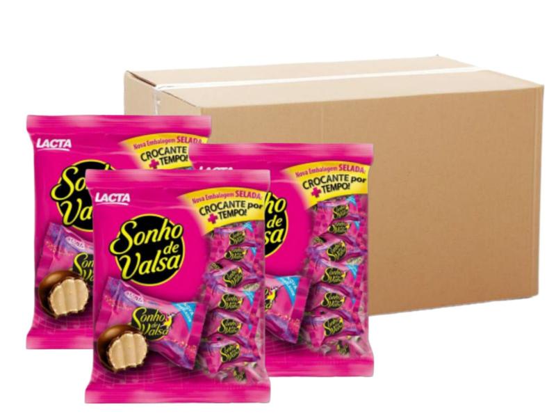 Bombom Sonho de Valsa Lacta C/ 50un 1Kg - 5 Pacotes - MONDELEZ Imagem de Bombom Sonho de Valsa Lacta C/ 50un 1Kg - 5 Pacotes