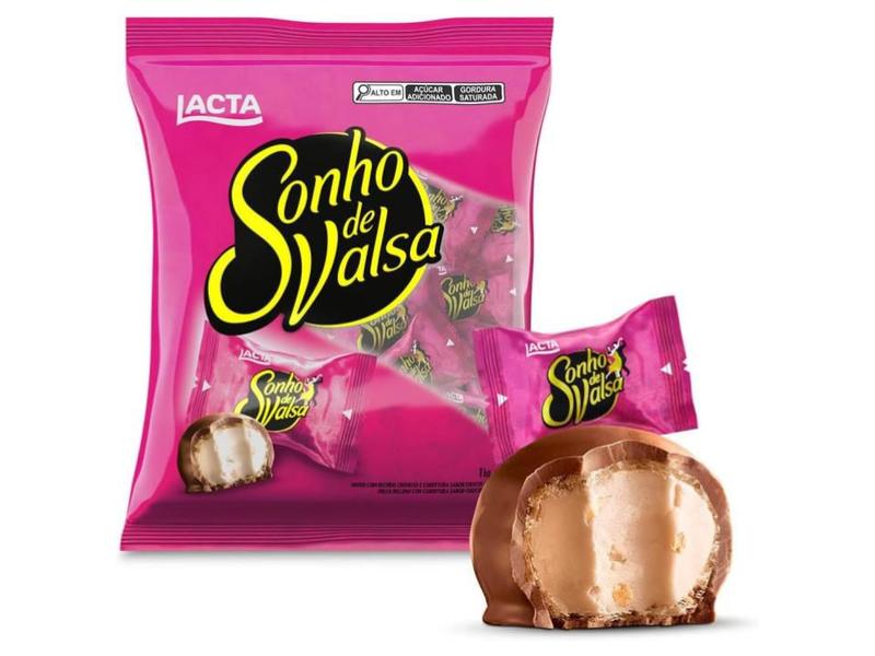 Bombom Sonho de Valsa Lacta C/ 50un 1Kg - 5 Pacotes - MONDELEZ Imagem de Bombom Sonho de Valsa Lacta C/ 50un 1Kg - 5 Pacotes