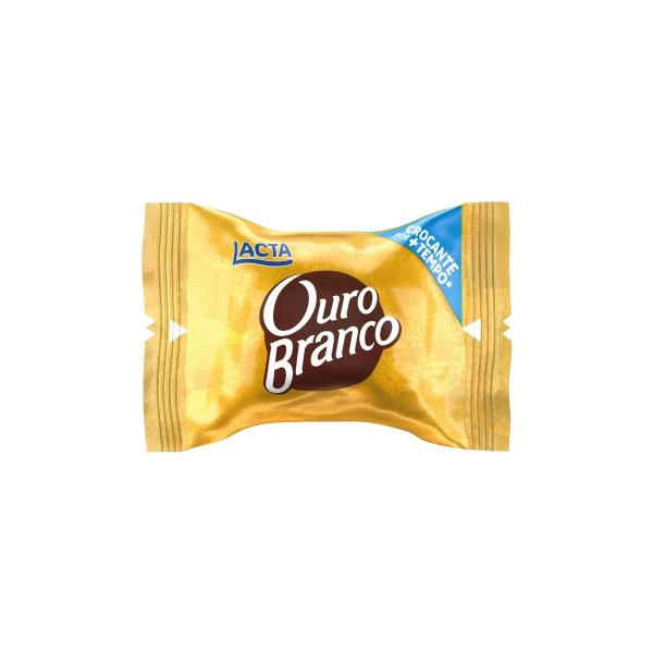 Bombom Wafer Lacta Ouro Branco Chocolate Pack 1Kg Imagem de Bombom Wafer Lacta Ouro Branco Chocolate Pack 1Kg
