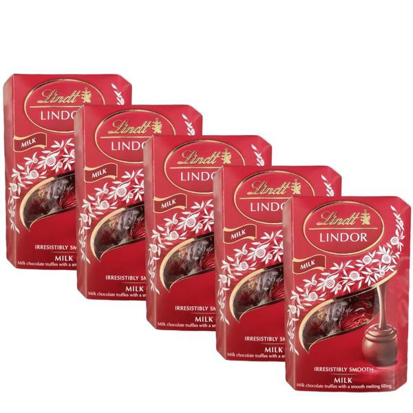 Imagem de Bombons de Chocolate Suiço, Lindt Lindor, 5 Caixas de 37g