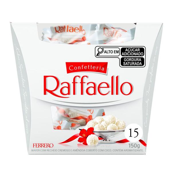 Bombons Ferrero Raffaello com 15 Unidades Imagem de Bombons Ferrero Raffaello com 15 Unidades