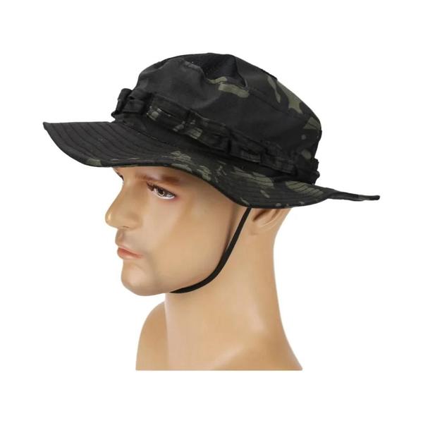 Imagem de Boné Boonie Camuflado de Aba Larga para Homens - Ideal para Pesca, Caminhada e Caça