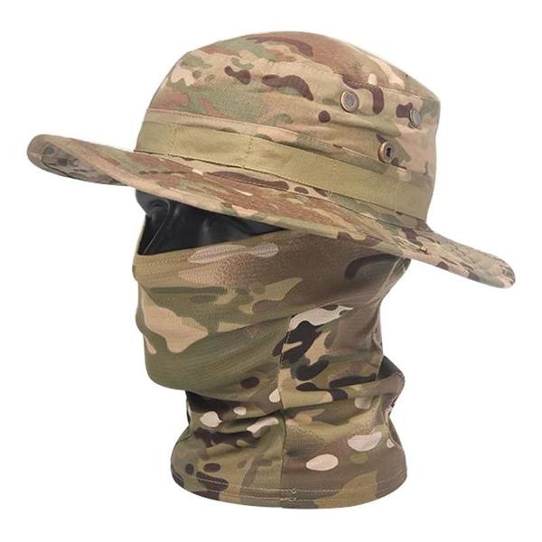 Imagem de Boné Boonie Dobrável Camuflado - Aba Larga, Proteção Solar para Caça e Pesca