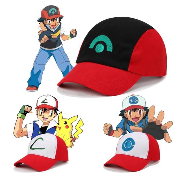 Imagem de Boné de Beisebol Pokémon Ash Ketchum - Cosplay Infantil Ajustável