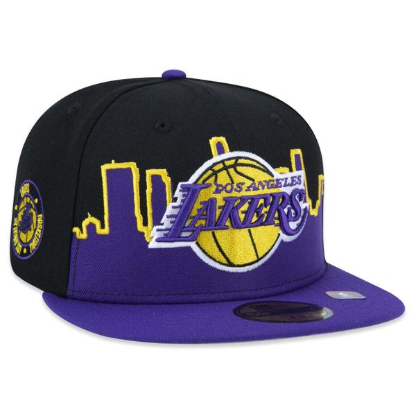 Imagem de Bone New Era 59FIFTY Los Angeles Lakers Tip-Off Fitted Aba Reta Fitted Preto