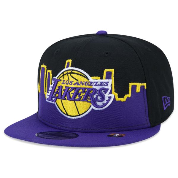 Imagem de Bone New Era 9FIFTY Los Angeles Lakers Tip-Off Aba Reta Aba Reta Snapback Preto