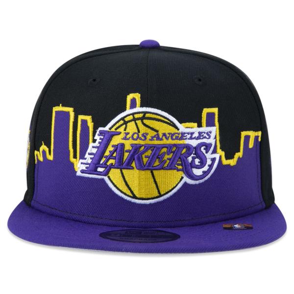 Imagem de Bone New Era 9FIFTY Los Angeles Lakers Tip-Off Aba Reta Aba Reta Snapback Preto