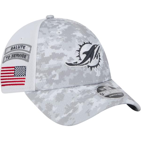 Imagem de Bone New Era 9FORTY Stretch Snap Miami Dolphins NFL Salute To Service 2024-25