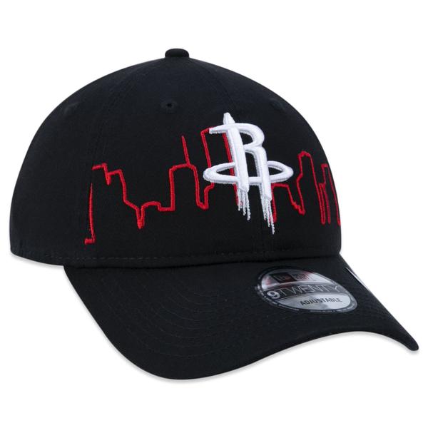 Imagem de Bone New Era 9TWENTY Houston Rockets Tip-Off Aba Curva Aba Curva Strapback Preto